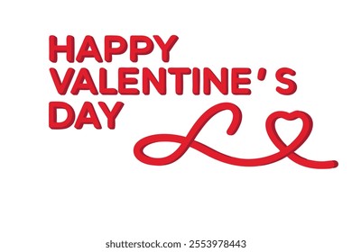 Celebrate love with this beautiful handwritten calligraphic lettering design featuring "Happy Valentine's Day"