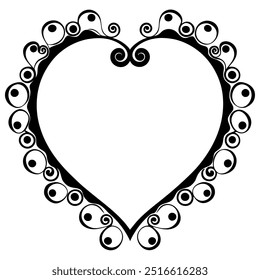 Celebrate love with this Hearts and Swirls Valentine’s Day frame vector illustration, perfect for romantic cards, invitations, and decorative designs.