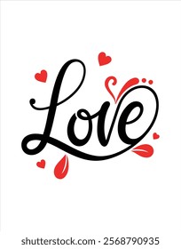 Celebrate love with this stylish typography t-shirt design for Valentine's Day. Perfect for couples, romantic occasions, or gifting, this trendy vector art adds a touch of love to any outfit.