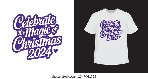 Celebrate the magic of Christmas 2024 vector illustration