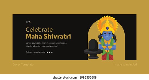 Celebrate maha shivratri cover page design.