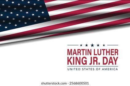 Celebrate Martin Luther King, Jr Day United States in January, federal holiday Patriotic american elements Poster, card, banner, background Vector