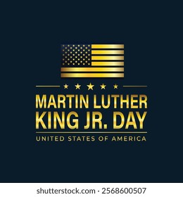 Celebrate Martin Luther King, Jr Day United States in January, federal holiday Patriotic american elements Poster, card, banner, background Vector