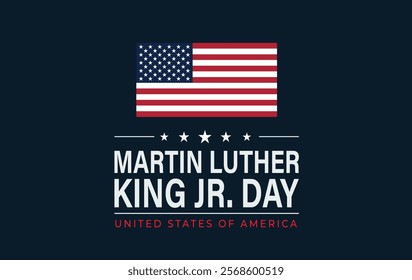 Celebrate Martin Luther King, Jr Day United States in January, federal holiday Patriotic american elements Poster, card, banner, background Vector