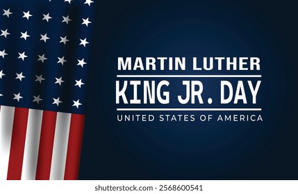 Celebrate Martin Luther King, Jr Day United States in January, federal holiday Patriotic american elements Poster, card, banner, background Vector