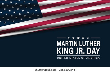 Celebrate Martin Luther King, Jr Day United States in January, federal holiday Patriotic american elements Poster, card, banner, background Vector