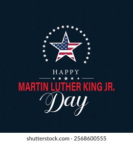 Celebrate Martin Luther King, Jr Day United States in January, federal holiday Patriotic american elements Poster, card, banner, background Vector