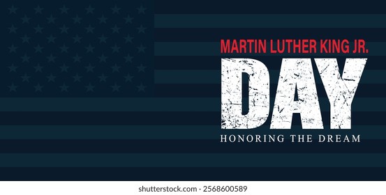 Celebrate Martin Luther King, Jr Day United States in January, federal holiday Patriotic american elements Poster, card, banner, background Vector