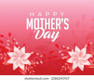 celebrate mom's special day with decorative greeting card vector