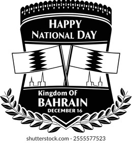 Celebrate National Bahrain Day with this vibrant and festive image featuring patriotic elements that symbolize the rich heritage and culture of Bahrain. 