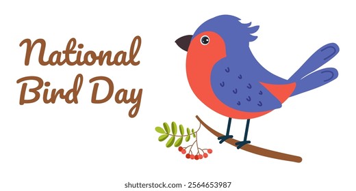 Celebrate National Bird Day with colorful birds and nature appreciation graphics