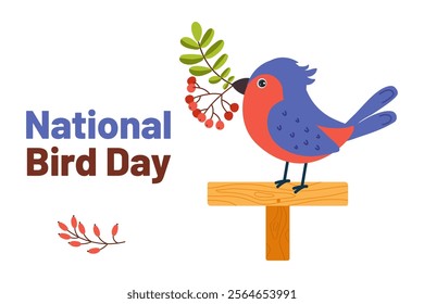 Celebrate National Bird Day with colorful birds and nature inspired decorations