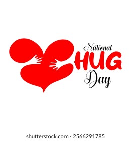 Celebrate National Hug Day on January 21 with this heartwarming icon! A vibrant vector illustration featuring hugging figures, radiating love and warmth. Perfect for designs spreading joy.