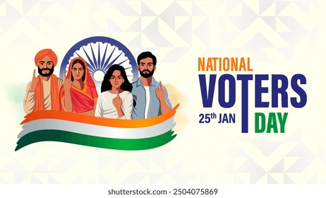 Celebrate National Voters' Day Empower Your Voice, Shape the Future- Vector Design