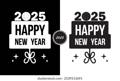 Celebrate New Year 2025 in Style Elegant Vibrant Customizable Happy New Year 2025 Digital Design Perfect for Social Media Print and Personal Greetings Ideal for Adding a Festive Touch