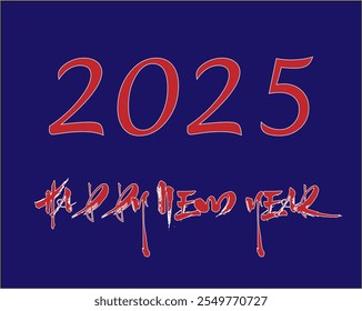 Celebrate the New Year 2025 with this vibrant illustrator text design! Featuring modern typography, bold colors, and a festive layout, this vector is perfect for greeting cards, invitations, banners, 