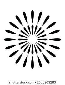 Celebrate New Year and Independence Day with a Stunning Fireworks Flat Icon