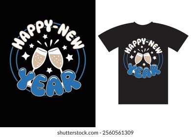 "Celebrate the New Year with this 8-in-1 Happy New Year 2025 T-Shirt Bundle! Featuring vibrant and creative designs, including fireworks, festive typography, champagne themes, and minimalist modern st