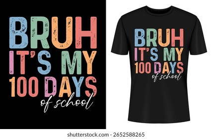 Celebrate one hundred days of school with this fun and colorful t-shirt graphic design. This shirt makes a perfect gift for any student's special day.