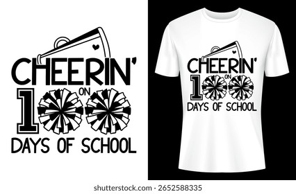 Celebrate one hundred days of school with this spirited design, perfect for teachers, students, and fans of education and school spirit.