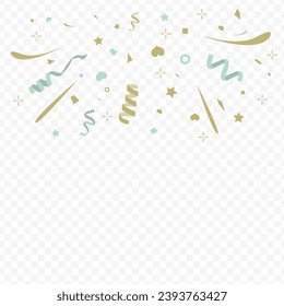 celebrate party background with confetti,glitter.Vector illustration for postcard,banner