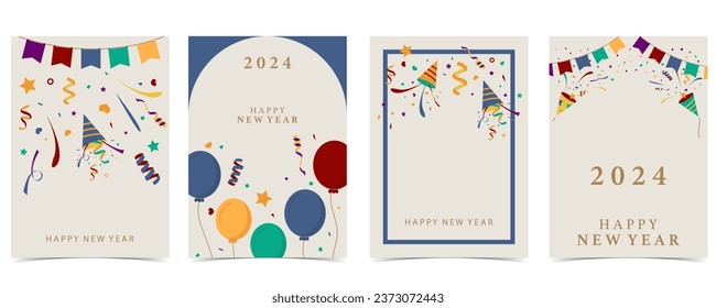 celebrate party background with party popper,glitter..Vector illustration for postcard,banner