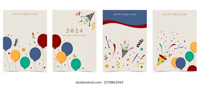 celebrate party background with party popper,glitter..Vector illustration for postcard,banner