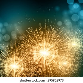 Celebrate party sparkler little fireworks. Vector illustration EPS 10
