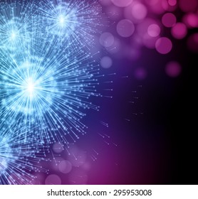 Celebrate Party Sparkler Little Fireworks. Vector Illustration EPS 10