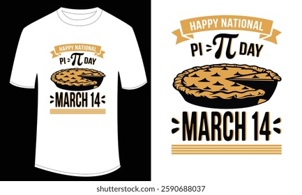 Celebrate Pi Day in style with this unique March 14 t-shirt! Perfect for math lovers, teachers, students, and geeks. Featuring a fun pie design.