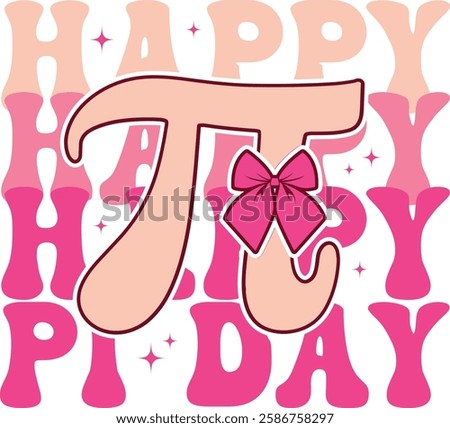 Celebrate Pi Day in style with this cute and girly design! Features a pink Pi symbol with a bow, perfect for t-shirts and accessories.