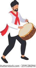 Celebrate with Playing Drums Icon - Festive Drum Music Symbol for Events