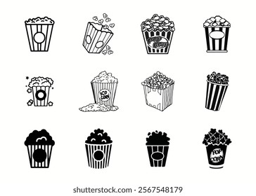 Celebrate Popcorn Day with vibrant vector art! Includes popcorn tubs, kernels, movie reels, banners, and fun typography. Perfect for posters, social media, and festive designs!