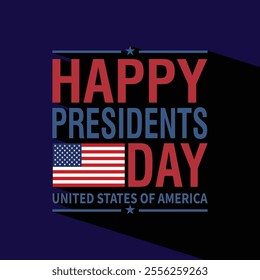 Celebrate Presidents Day with patriotic designs featuring red, white, blue colors, American flag, and bold text. Perfect for events and decorations.