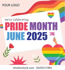 Celebrate Pride Month this June with vibrant visuals that honor love, identity, and LGBTQ+ equality. Showcase diversity, unity, and self-expression through colorful images, parades, and powerful symbo