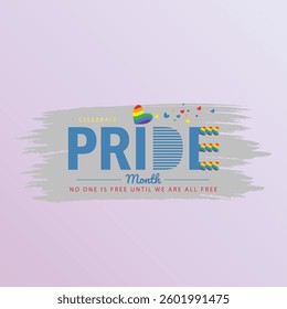 Celebrate Pride Month Typography with Rainbow Elements