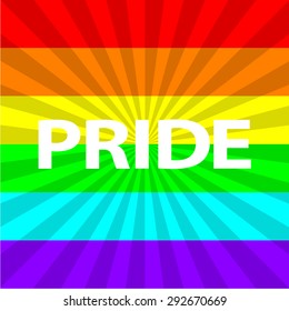 celebrate pride rainbow flag background vector eps10