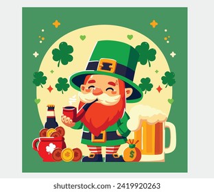 Celebrate Saint Patrick's Day in style with a cute gnome illustration. Discover the history and traditions of this holiday while enjoying the festive spirit with this adorable artwork