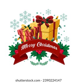 Celebrate the season of giving with this heartwarming Merry Christmas design. Add a touch of festive cheer to your projects! 🎅🎉
