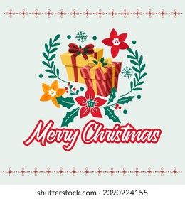 Celebrate the season of giving with this heartwarming Merry Christmas design. Add a touch of festive cheer to your projects! 🎅🎉