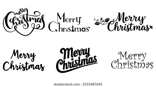 Celebrate the season with our "Merry Christmas Typography Collection"! Featuring 6 unique designs, this festive set adds charm to your holiday projects. Perfect for cards, crafts, or decoration!