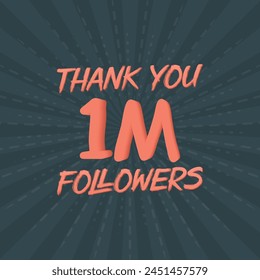 Celebrate a significant milestone with this vibrant and expressive vector artwork, perfect for expressing gratitude to your followers! With bold colors and dynamic composition.