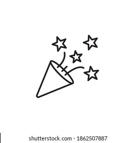 Celebrate simple thin line icon vector illustration