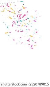 Celebre el fondo blanco Abstractas del Vector del chapoteo. Textura de brillo de invitación. Patrón de polvo de decoración. Círculo de fiesta FallingFondo festivo.