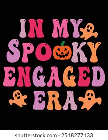 Comemore a temporada assustadora e a felicidade do noivado com este design divertido e festivo "In My Spooky Engaged Era". Perfeito para aqueles que estão abraçando o seu amor para o Halloween e o entusiasmo do noivado, característica