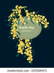 Celebrate spring Wattle day. September 1st svg