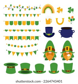 Celebrate St. Patrick's Day in style with this set of Irish holiday elements.St.Patrick's Day .Irish Holiday Vector svg