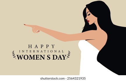 Celebrate Strength and Beauty on Women's Day. International Women's Day background. vector illustration, banner, Poster.