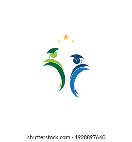 Feiern Sie das Studentenlogo, Vektorgrafik