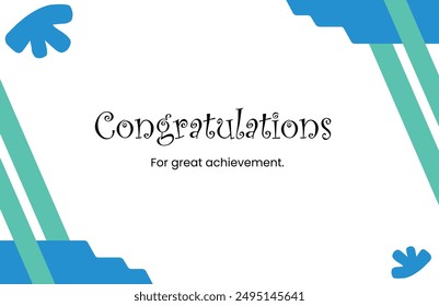 Celebrate success with vibrant "Congratulations" banners or cards! Perfect for graduations, promotions, weddings, or any joyful occasion. Eye-catching designs to make every achievement memorable.